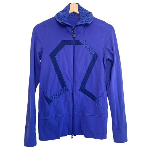 Lululemon Origami Stride Jacket Purple Mini Print - Picture 1 of 6